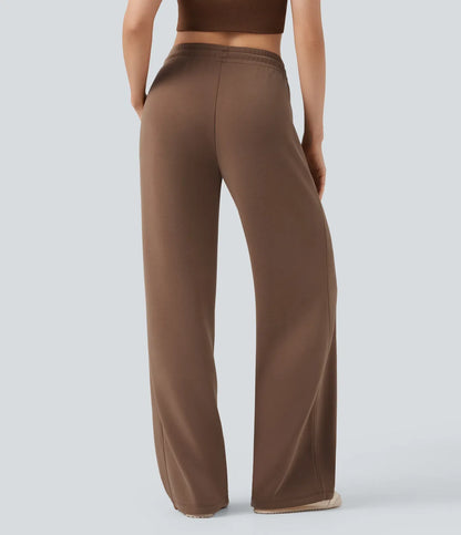 Haurelle Ease™ – Mid Rise Drawstring Straight Leg Pants