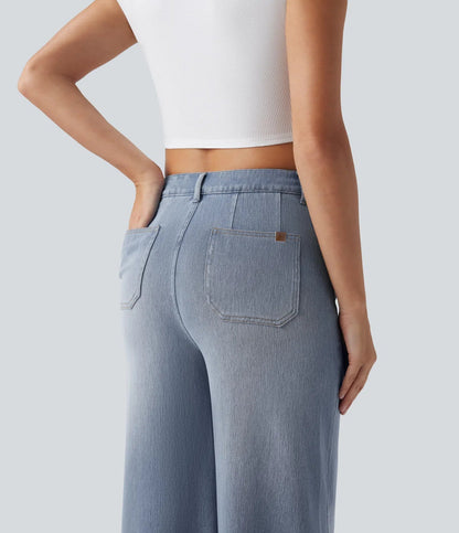 Haurelle Flex™ – Mid Rise Sculpt Wide Leg Jeans