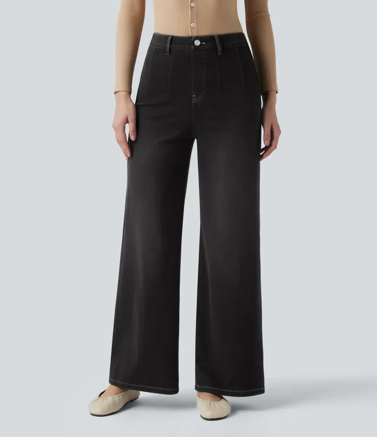 Haurelle Flex™ – Mid Rise Sculpt Wide Leg Jeans