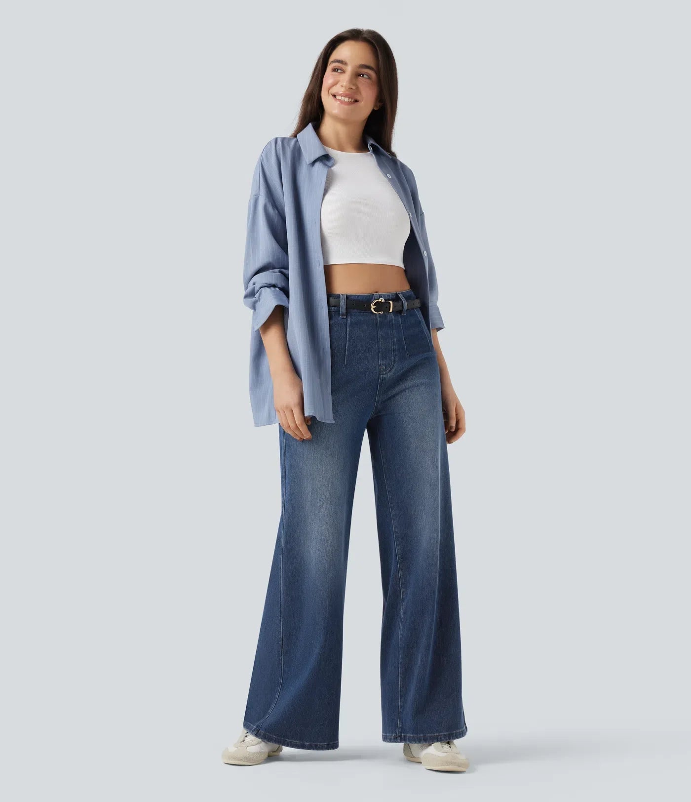 Haurelle Flex™ – Mid Rise Sculpt Wide Leg Jeans