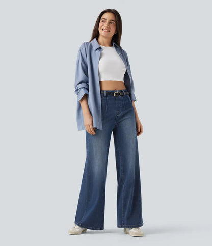 Haurelle Flex™ – Mid Rise Sculpt Wide Leg Jeans
