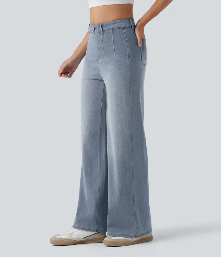 Haurelle Flex™ – Mid Rise Sculpt Wide Leg Jeans
