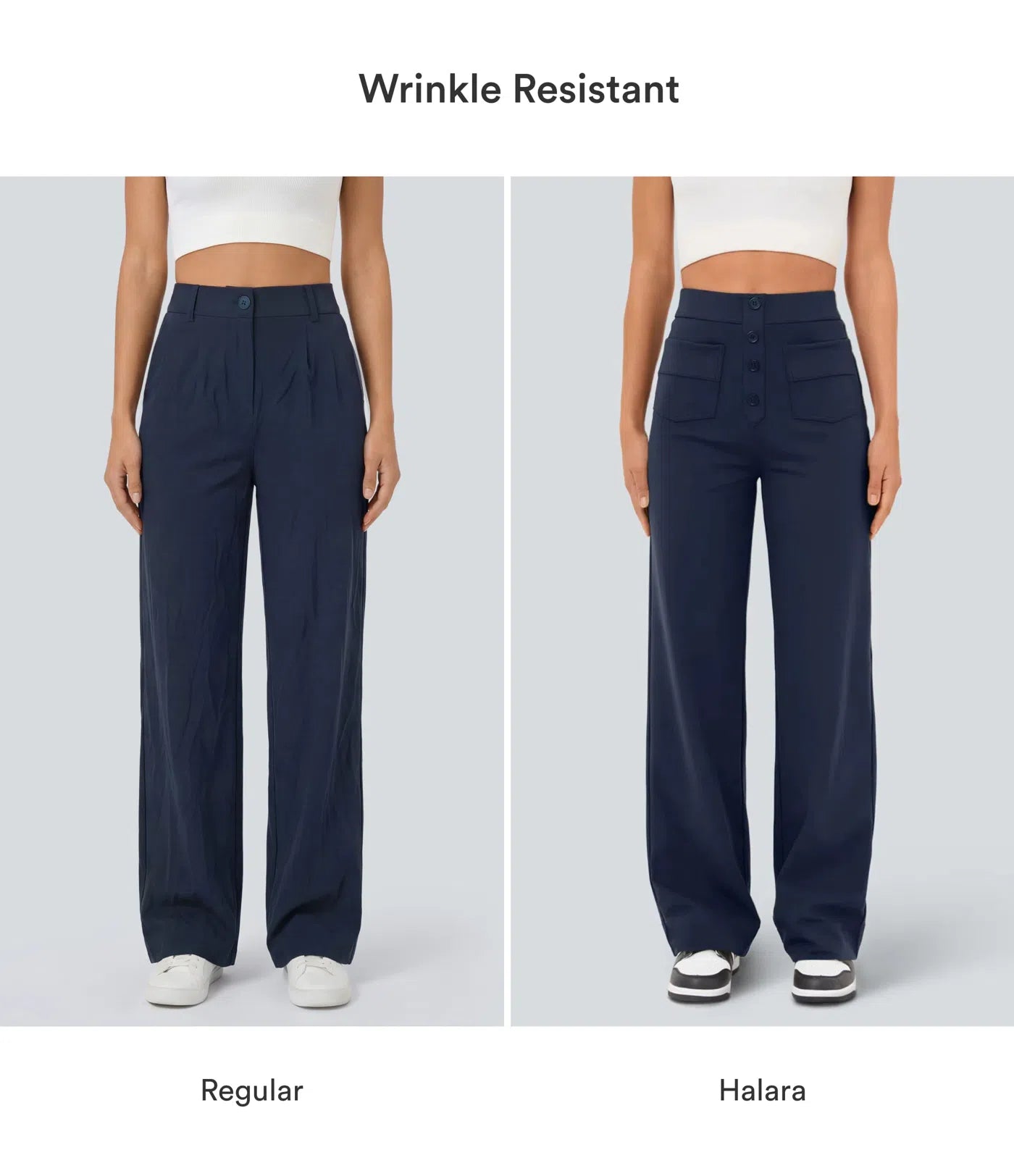 Haurelle Flex™ – High Waist Straight Leg Utility Pants