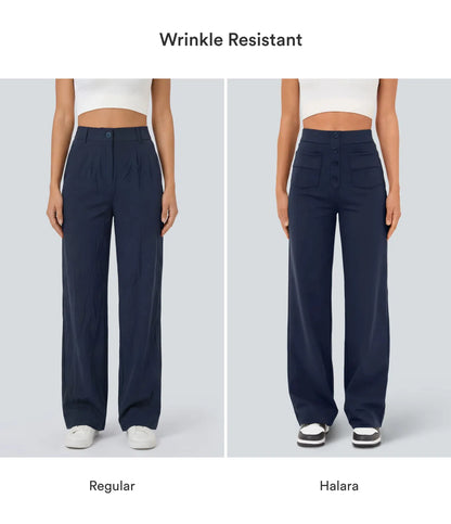 Haurelle Flex™ – High Waist Straight Leg Utility Pants