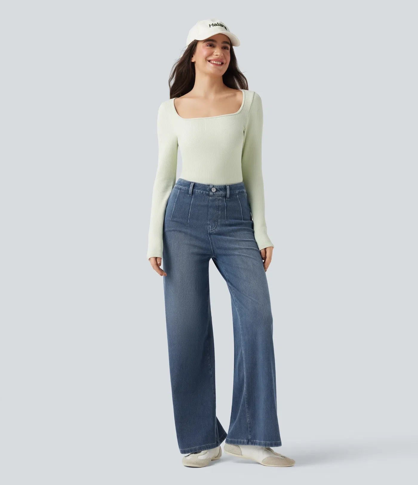 Haurelle Flex™ – Mid Rise Sculpt Wide Leg Jeans