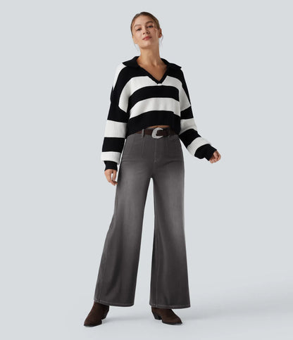 Haurelle Flex™ – Mid Rise Sculpt Wide Leg Jeans