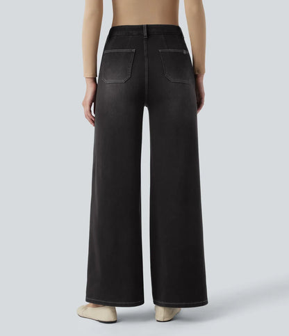 Haurelle Flex™ – Mid Rise Sculpt Wide Leg Jeans