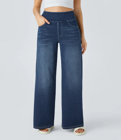 Haurelle Flex™ – High Waist Stretch Baggy Jeans