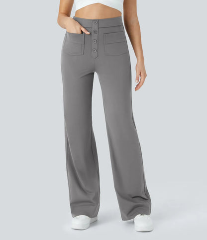Haurelle Flex™ – High Waist Straight Leg Utility Pants