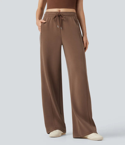 Haurelle Ease™ – Mid Rise Drawstring Straight Leg Pants