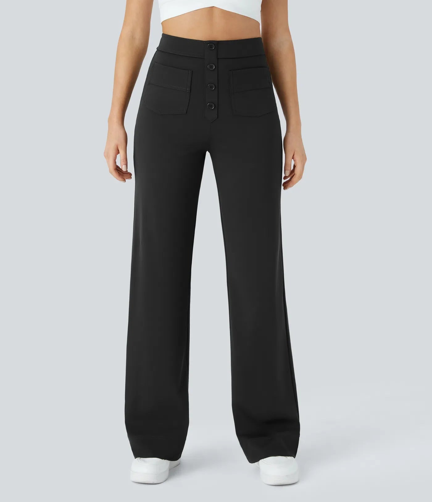 Haurelle Flex™ – High Waist Straight Leg Utility Pants