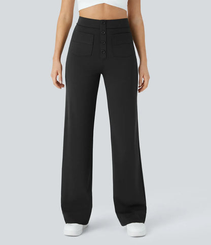 Haurelle Flex™ – High Waist Straight Leg Utility Pants