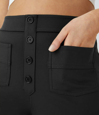 Haurelle Flex™ – High Waist Straight Leg Utility Pants
