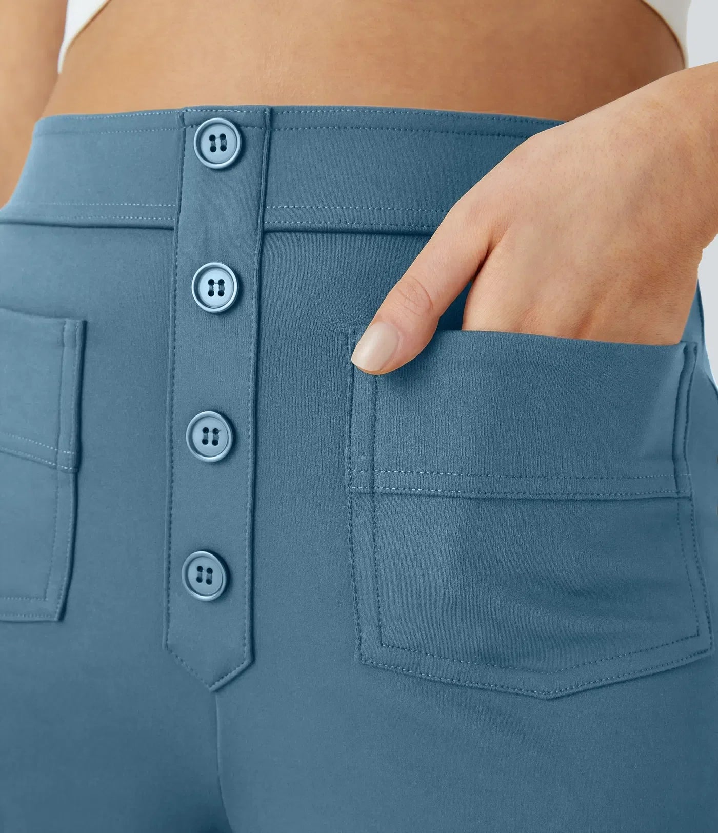 Haurelle Flex™ – High Waist Straight Leg Utility Pants