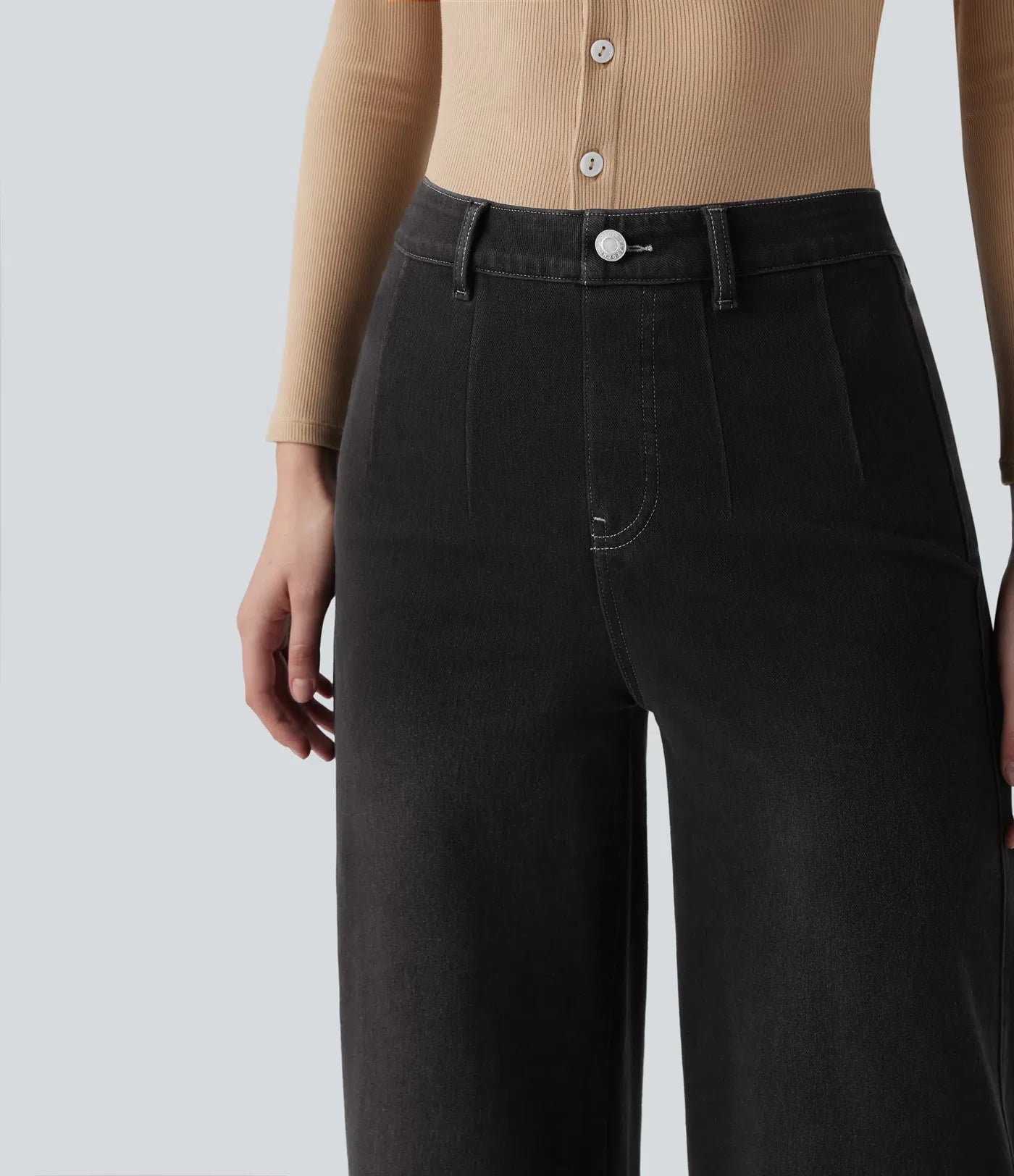 Haurelle Flex™ – Mid Rise Sculpt Wide Leg Jeans