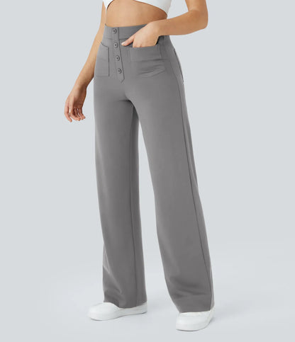 Haurelle Flex™ – High Waist Straight Leg Utility Pants
