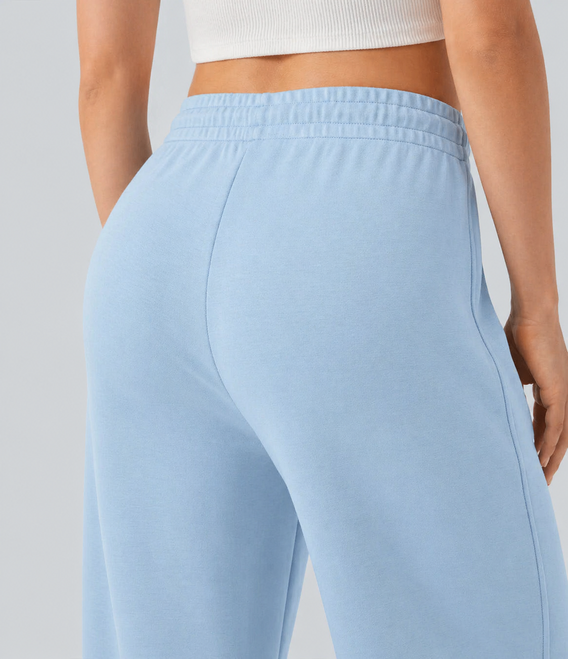 Haurelle Ease™ – Mid Rise Drawstring Straight Leg Pants