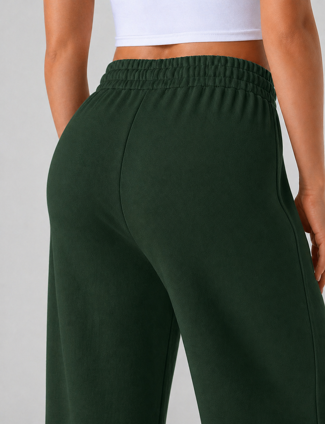 Haurelle Ease™ – Mid Rise Drawstring Straight Leg Pants