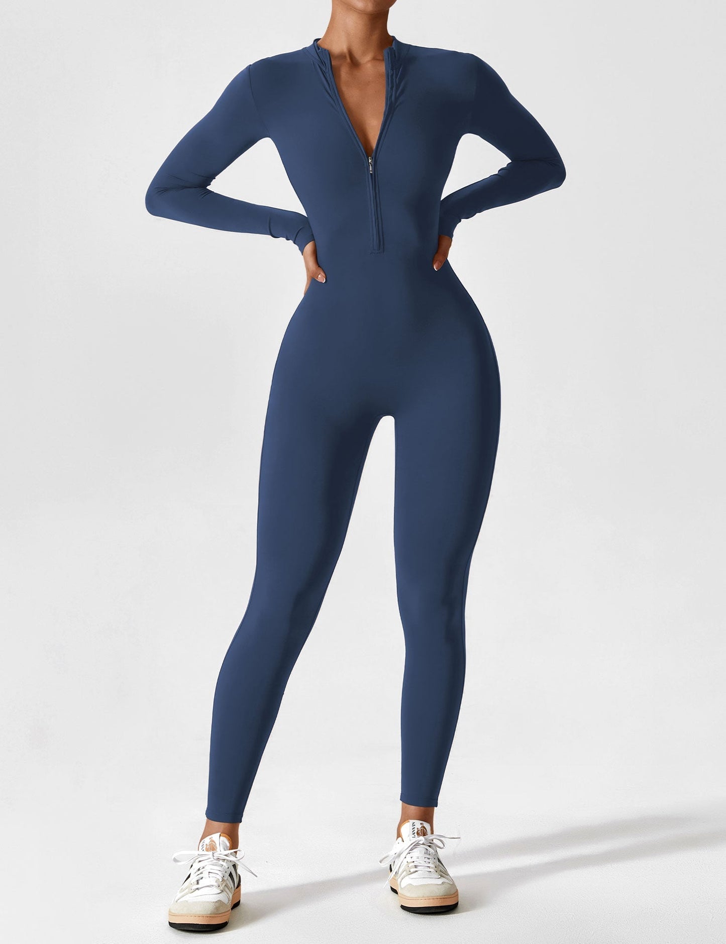 Haurelle UltraSculpt™ – Long Sleeve Zip Jumpsuit