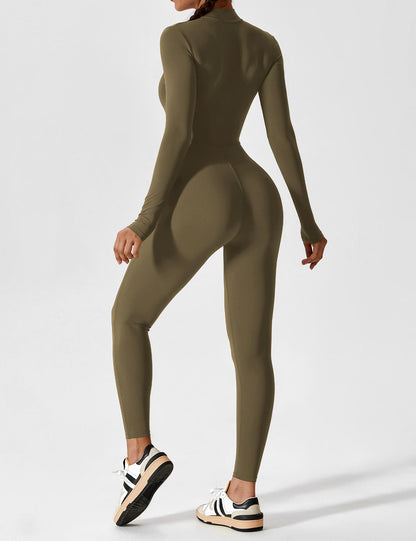 Haurelle UltraSculpt™ – Long Sleeve Zip Jumpsuit