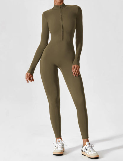 Haurelle UltraSculpt™ – Long Sleeve Zip Jumpsuit