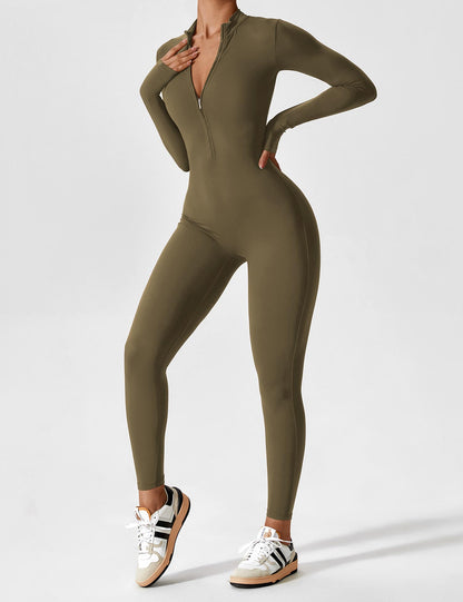 Haurelle UltraSculpt™ – Long Sleeve Zip Jumpsuit