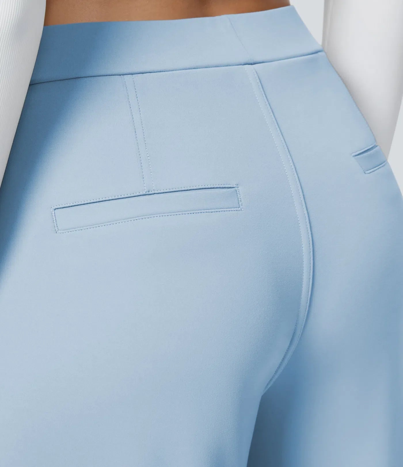 Haurelle Flex™ – Pleated Stretch High Waist Straight Leg Pants