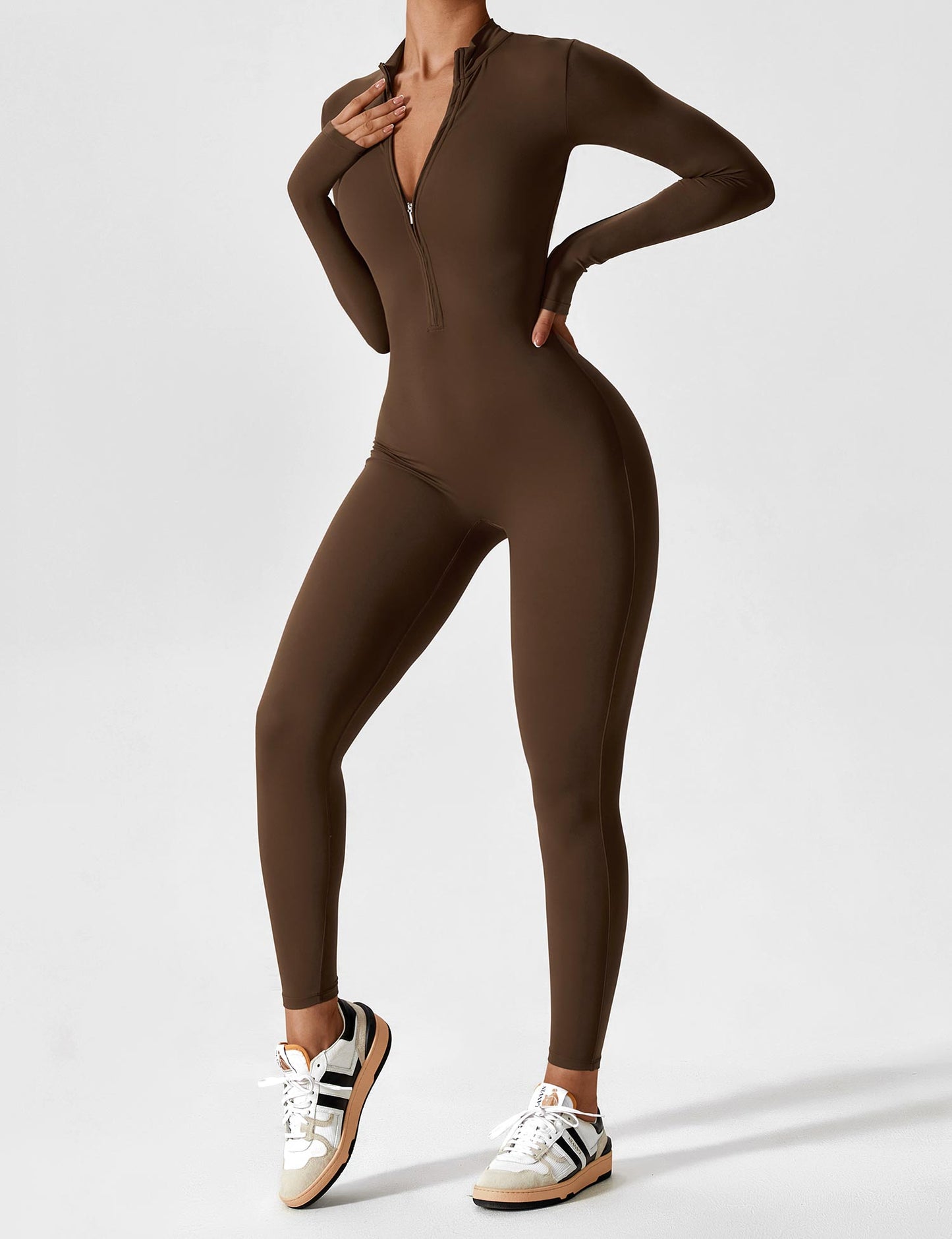 Haurelle UltraSculpt™ – Long Sleeve Zip Jumpsuit