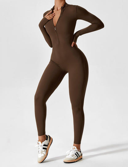 Haurelle UltraSculpt™ – Long Sleeve Zip Jumpsuit