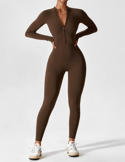 Haurelle UltraSculpt™ – Long Sleeve Zip Jumpsuit