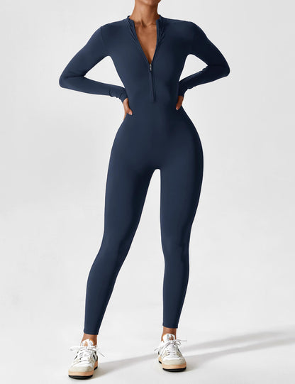 Haurelle UltraSculpt™ – Long Sleeve Zip Jumpsuit