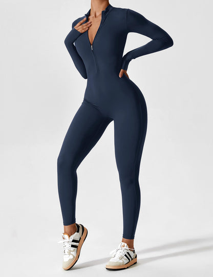 Haurelle UltraSculpt™ – Long Sleeve Zip Jumpsuit