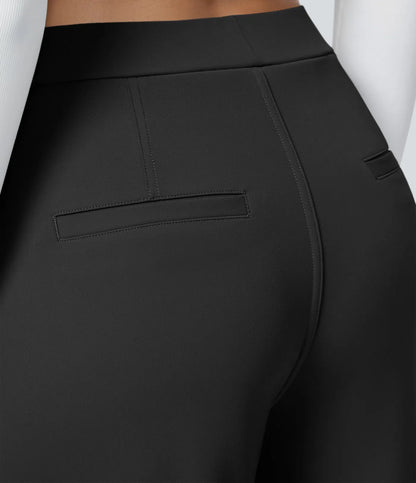 Haurelle Flex™ – Pleated Stretch High Waist Straight Leg Pants