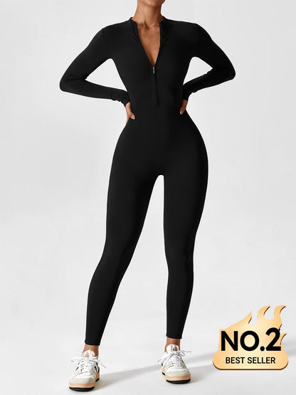 Haurelle UltraSculpt™ – Long Sleeve Zip Jumpsuit